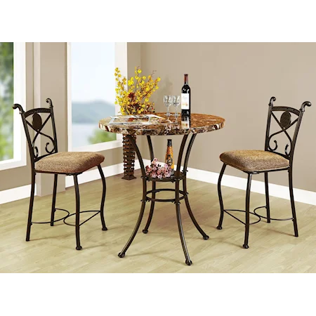 3-Piece Counter Height Dining Set