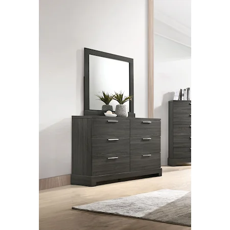 Dresser and Mirror Set