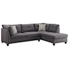 Acme Furniture Laurissa Sectional Sofa & Ottoman (2 Pillows)