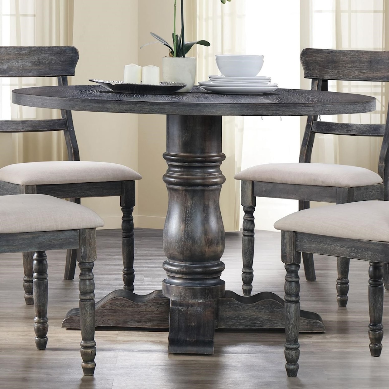 Acme Furniture Leventis Dining Table w/Pedestal