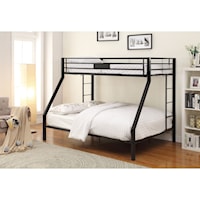 Metal Twin XL Over Queen Bunk Bed