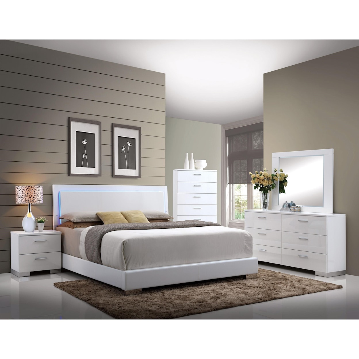 Acme Furniture Lorimar (LED) Queen Bed (HB w/LED)