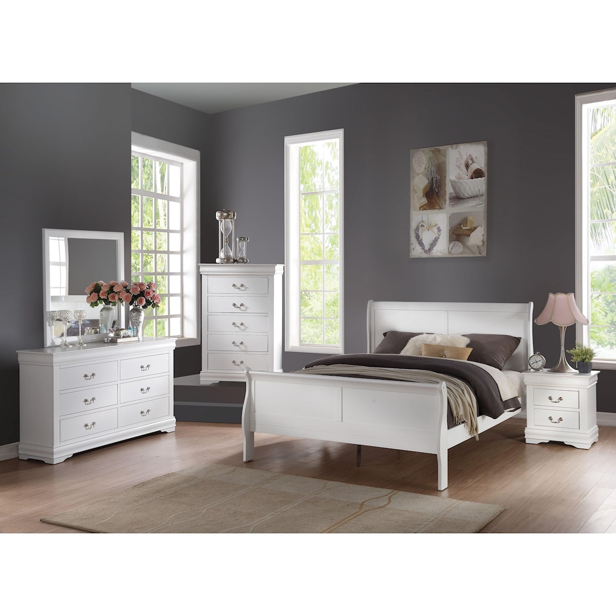 Acme Furniture Louis Philippe Queen Bed (FB 29"H)