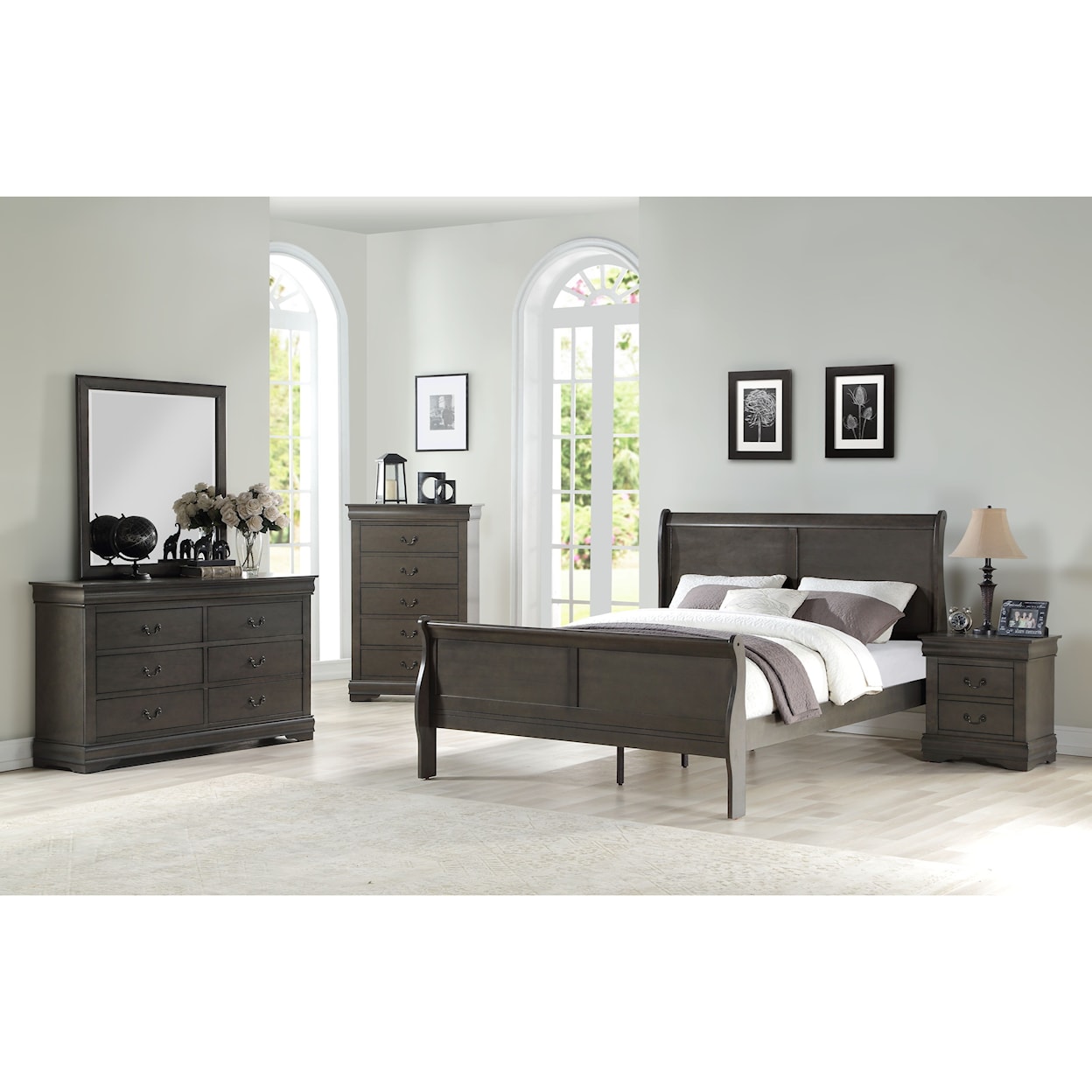 Acme Furniture Louis Philippe Eastern King Bed (FB 29"H)