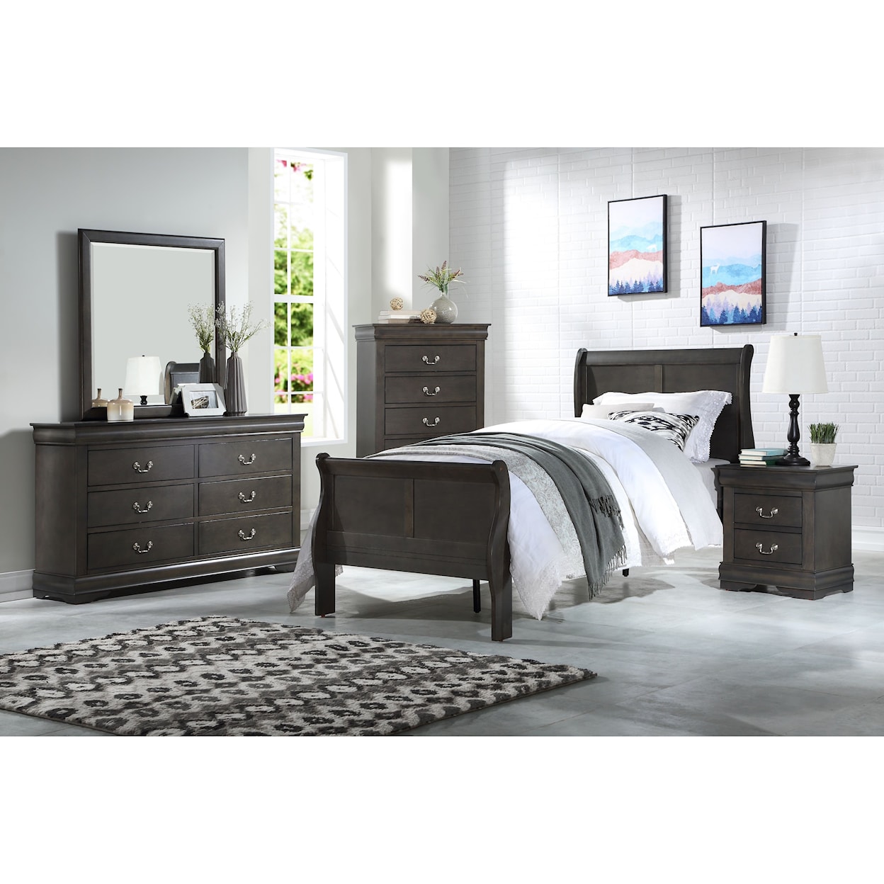 Acme Furniture Louis Philippe Full Bed (FB 29"H)