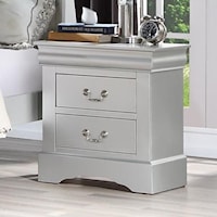 Two Drawer Transitional Nightstand