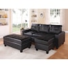 Acme Furniture Lyssa Sectional Sofa (Rev. Chaise) w/Ottoman