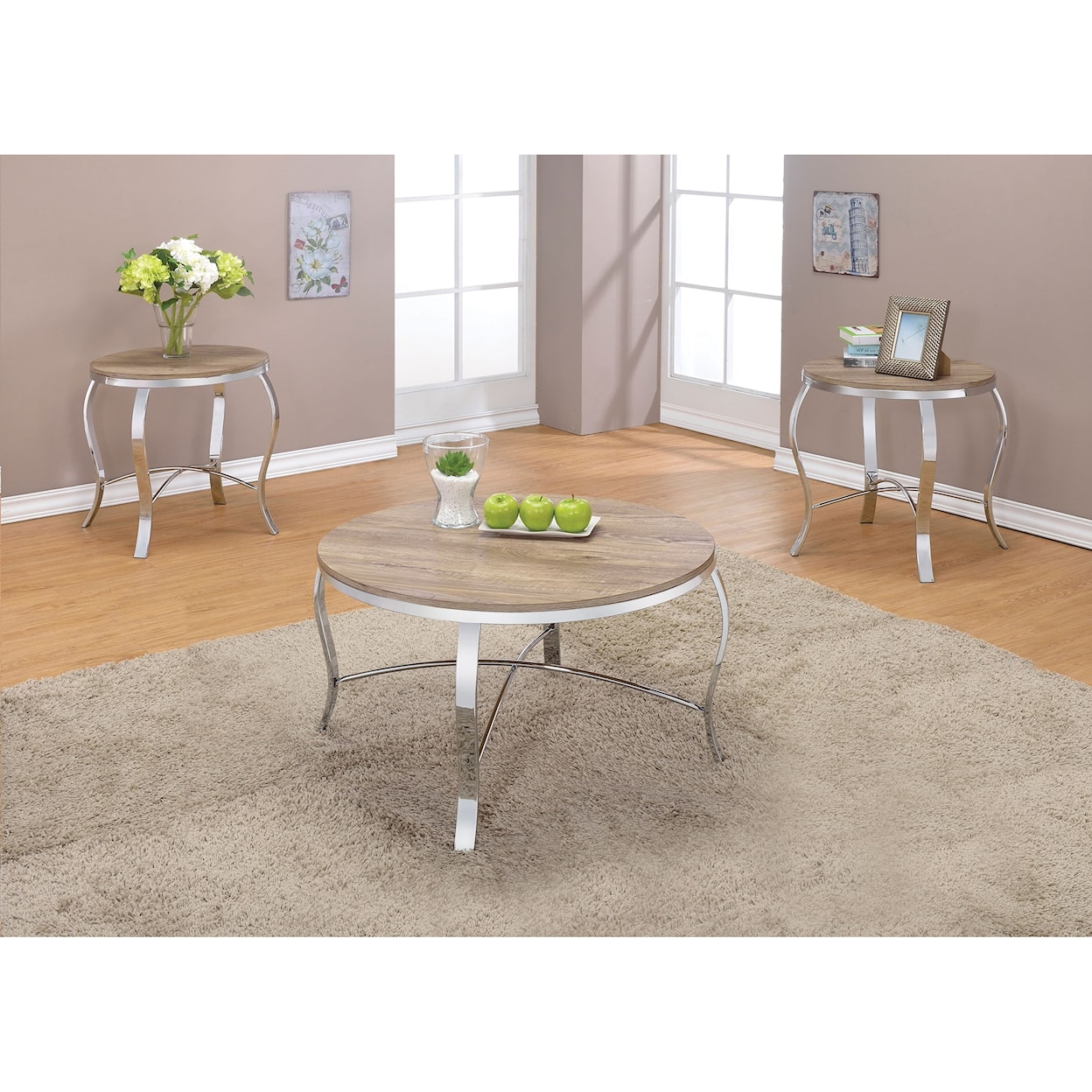 Acme Furniture Malai Cocktail/End Table Set (3Pc Pk)