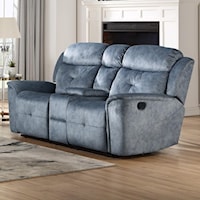 Motion Loveseat w/Console and Cupholders