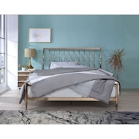 Contemporary Queen Metal Bed