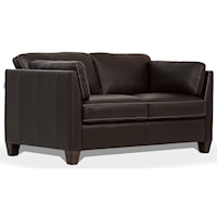 Contemporary Leather Loveseat 