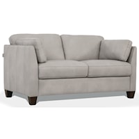 Contemporary Leather Loveseat 