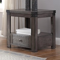 Transitional 1-Drawer End Table