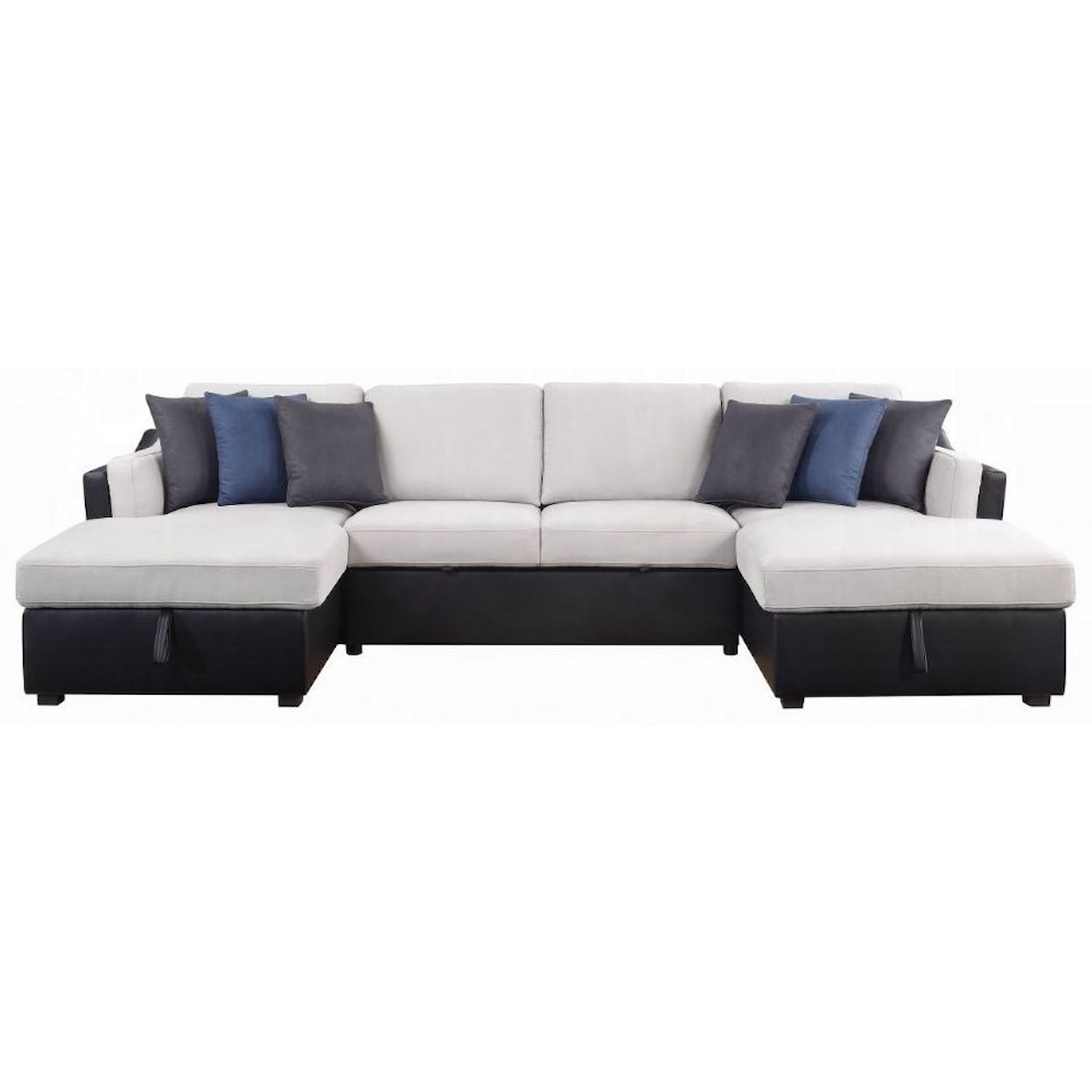 Acme Furniture Merill Sectional Sofa with Sleeper