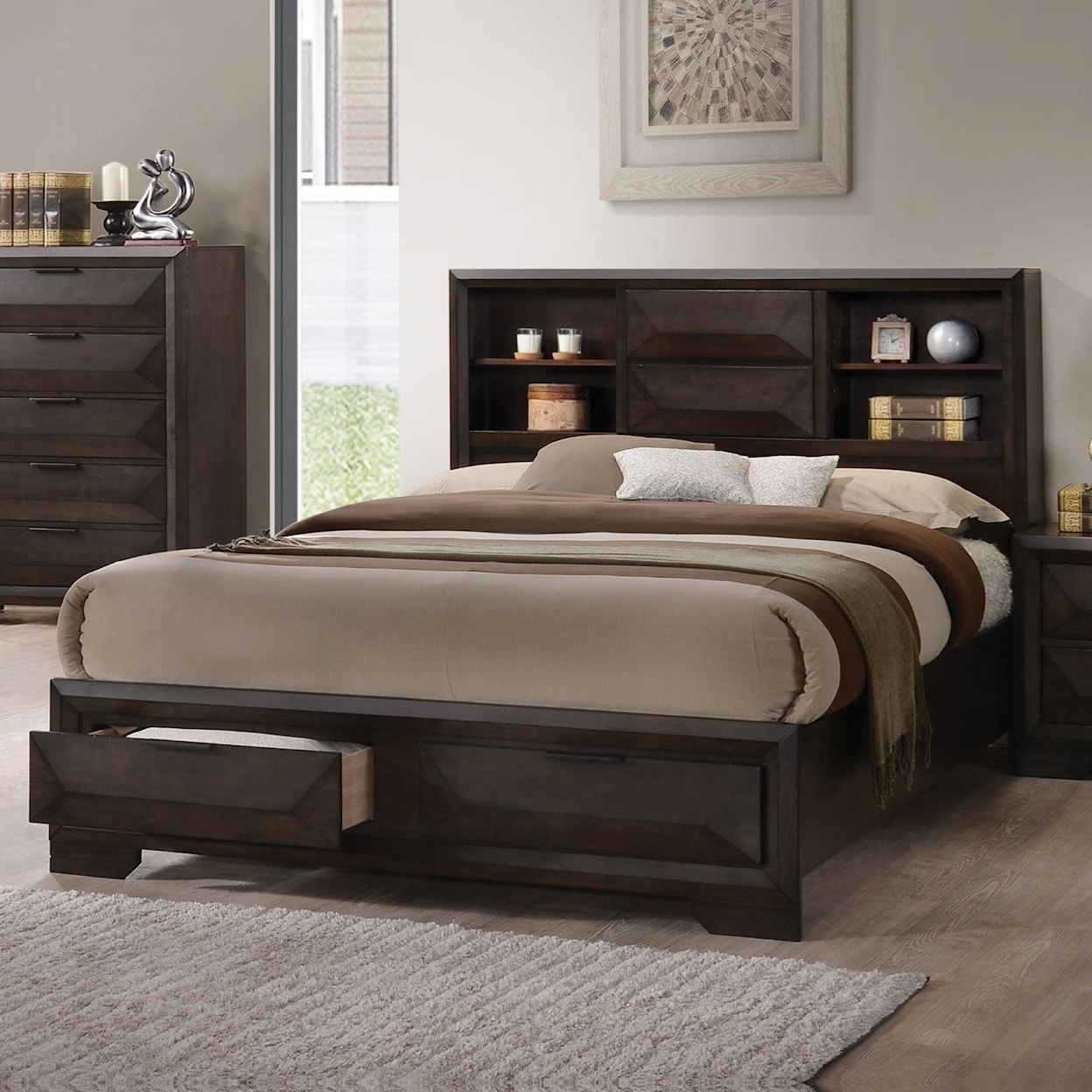 Acme Furniture Merveille Queen Bookcase Bed