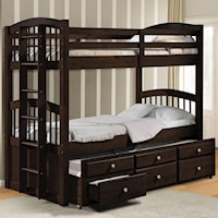 Twin Bunk Bed with Trundle and Drawer Storage