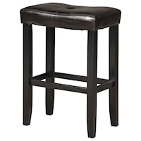 Counter Height Stool with Faux Leather Cushion