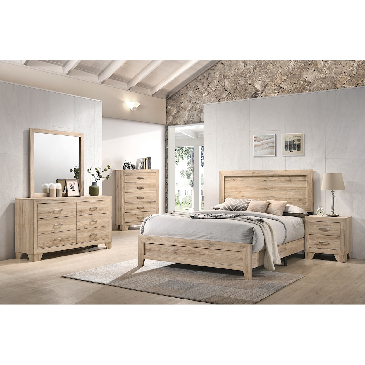 Acme Furniture Miquell Queen Panel Bed