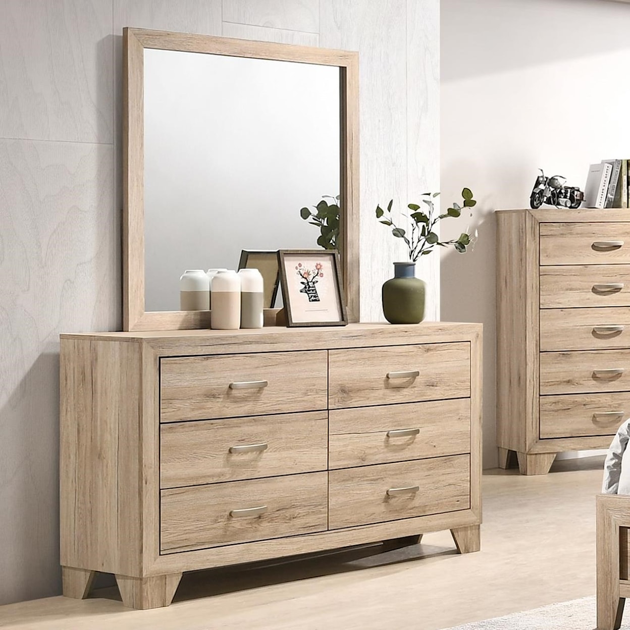 Acme Furniture Miquell Dresser & Mirror