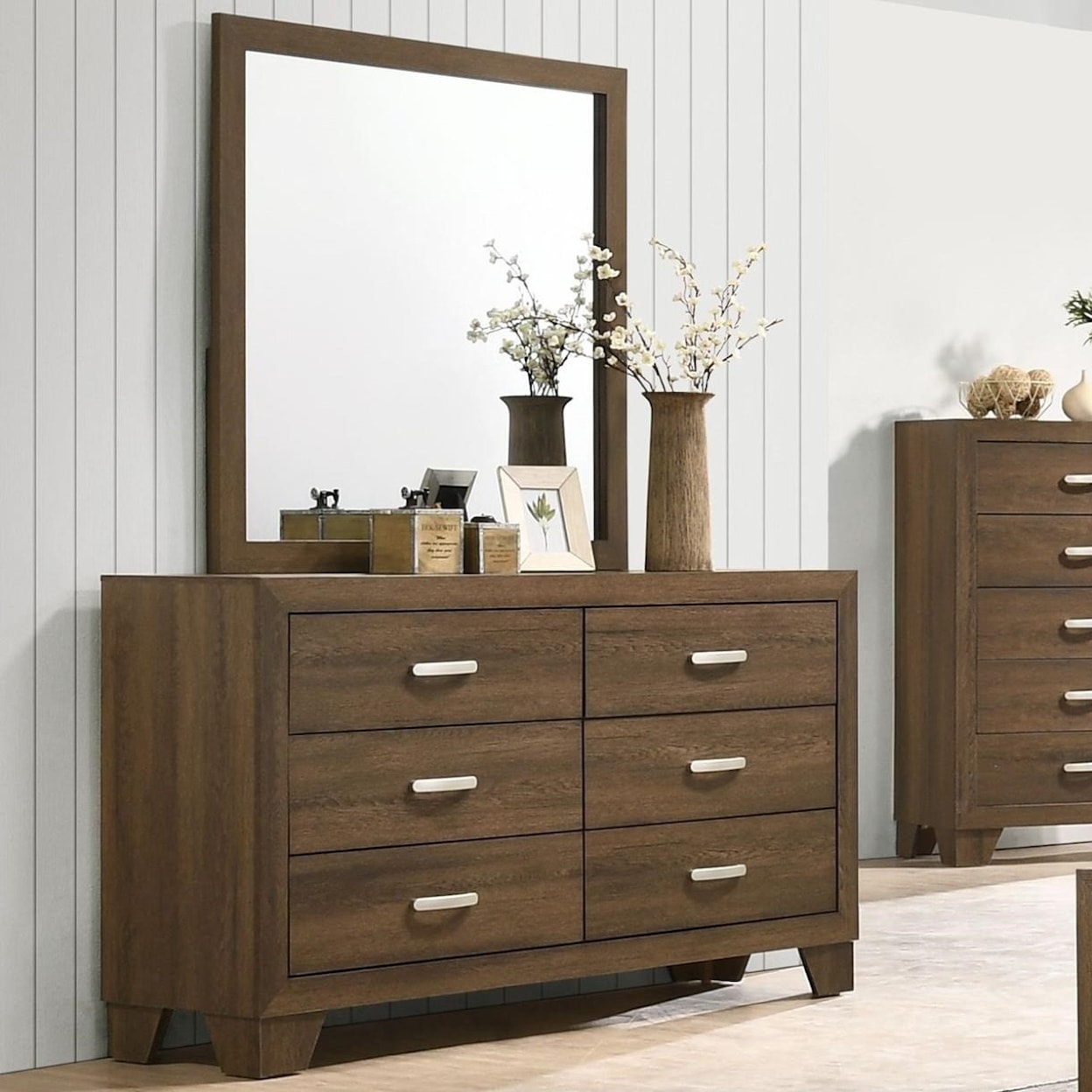 Acme Furniture Miquell Dresser & Mirror