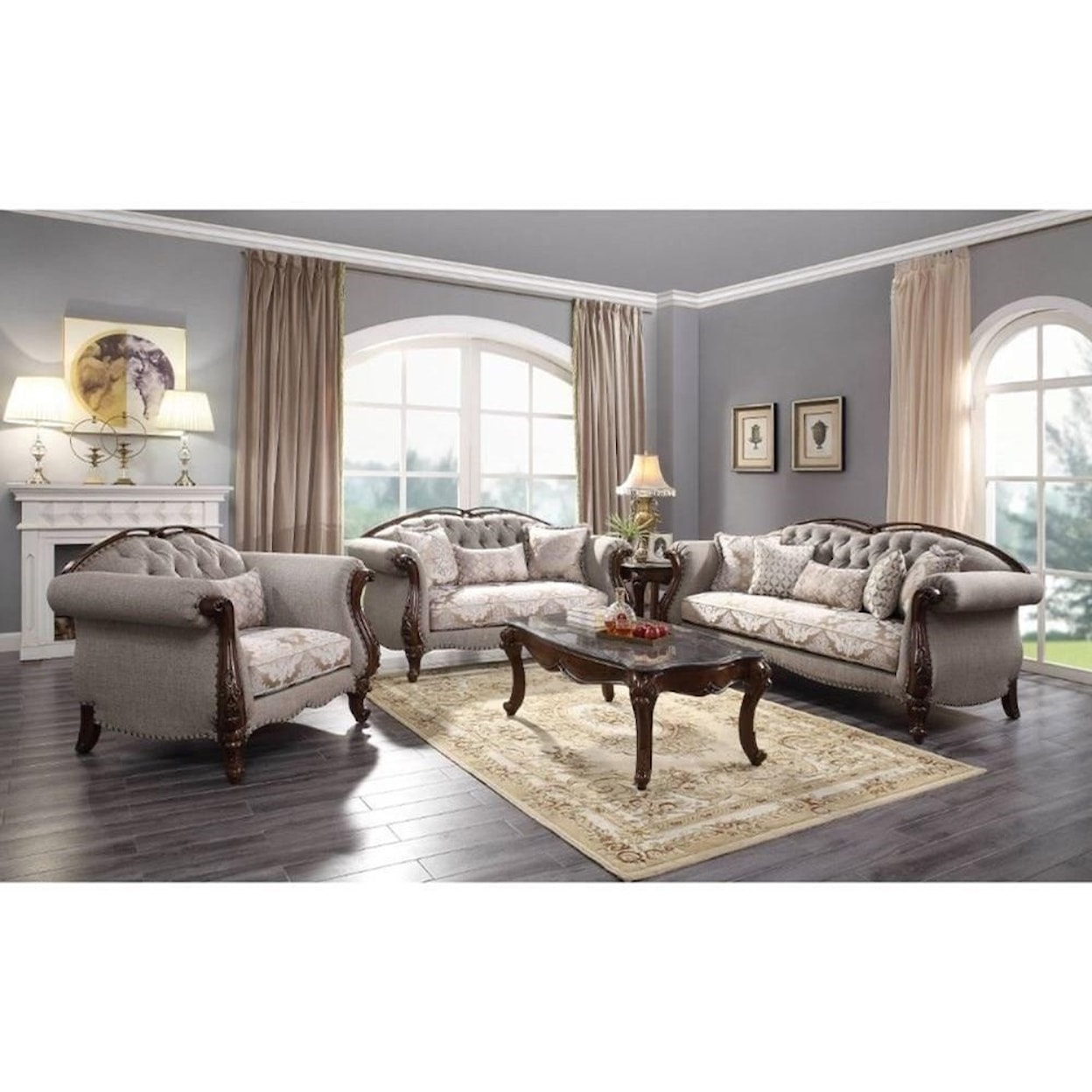 Acme Furniture Miyeon Loveseat w/3 Pillows