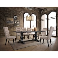 Dining Table Set with 6 Chairs