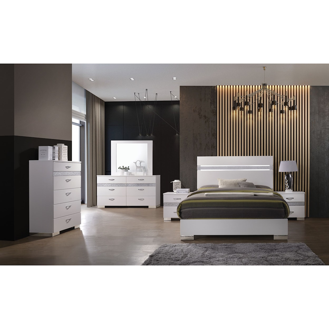 Acme Furniture Naima II Dresser + Mirror Set