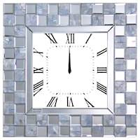 Glam Wall Clock with Geometric Frame