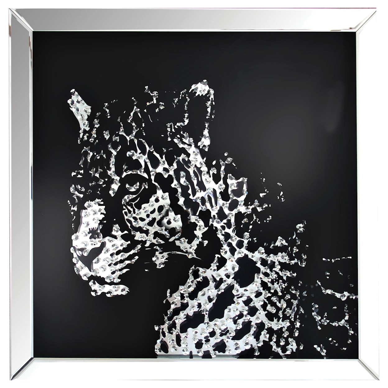 Acme Furniture Nevina CHEETAH MIRRORED WALL ART |