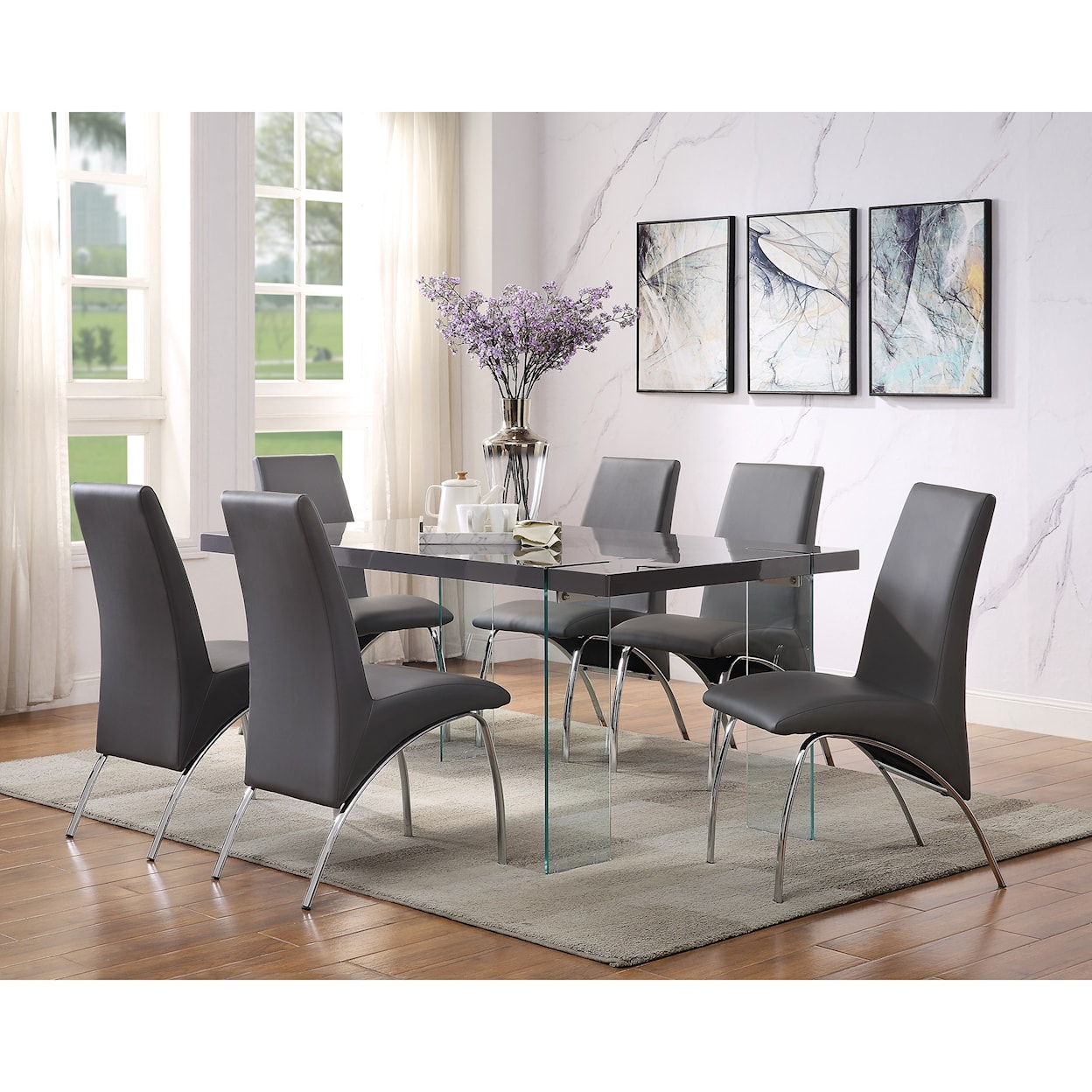 Acme Furniture Noland Dining Set with 6 Chairs
