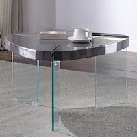 Contemporary Coffee Table with Glass Base