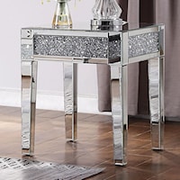 NYSA MIRROR  CRYSTALS END TABLE |