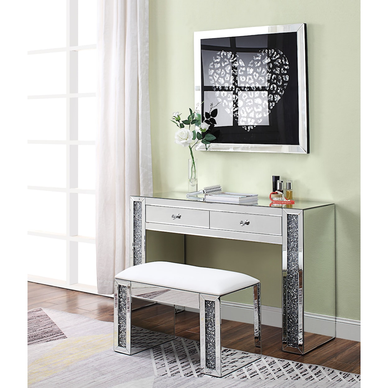 Acme Furniture Reno NORALIE  VANITY STOOL |