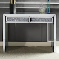 Glam Mirrored Console Table with 2-Drawers