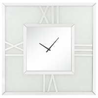 Glam Square Mirror Wall Clock (LED)