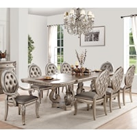 9-Piece Traditional Dining Set with Rectangular Table