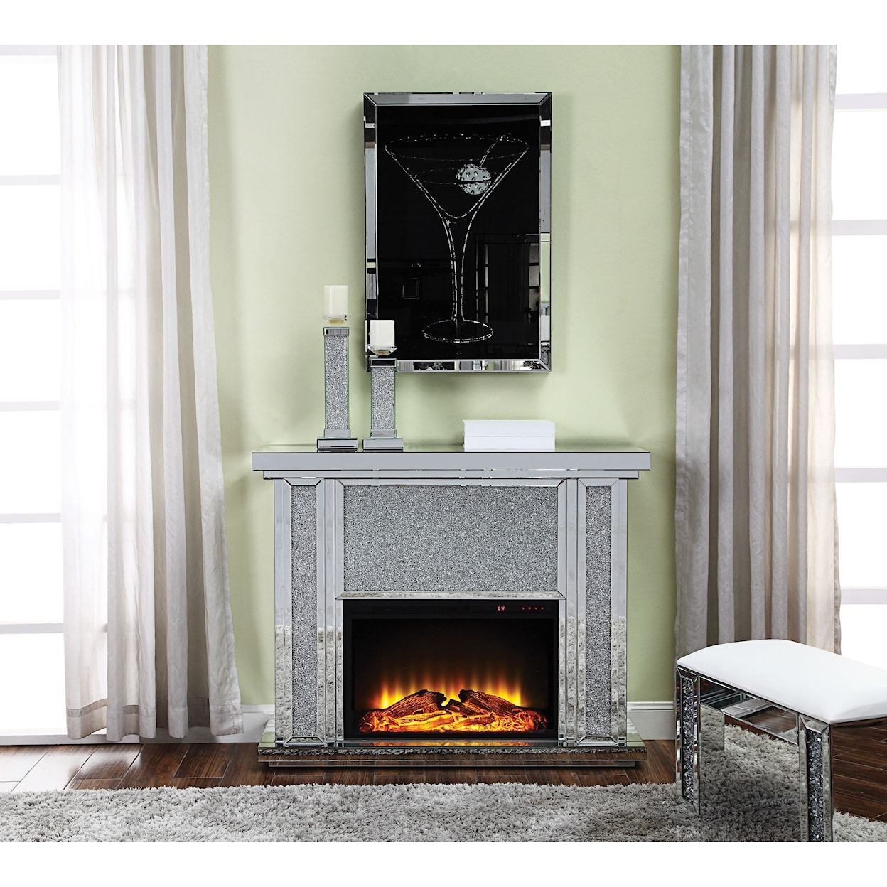 Acme Furniture Nowles Fireplace
