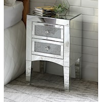 Glam 2-Drawer Nightstand