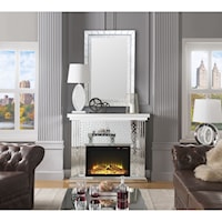 Glam LED Electric Fireplace with Faux Crystal Insert