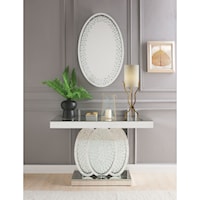 Glam Console Table with Faux Crystal Accents