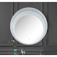 Round Glam Wall Mirror with LED Lighting