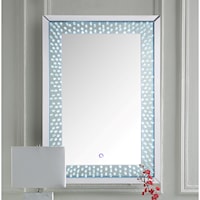 Glam Wall Mirror with LED Lighting