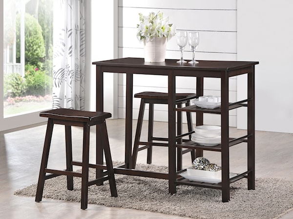 2 Piece Counter Height Table Set