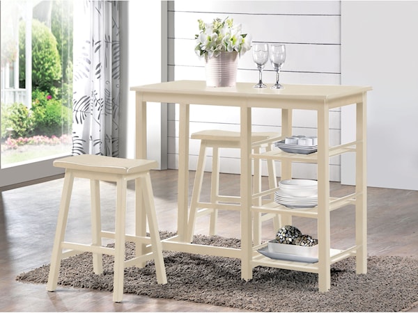 2 Piece Counter Height Table Set