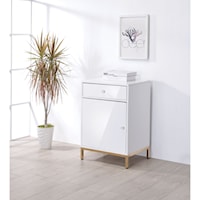 Contemporary Office Cabinet with 1 Drawer and 1 Door