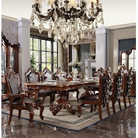 Traditional 9-Piece Dining Set with Rectangular Table