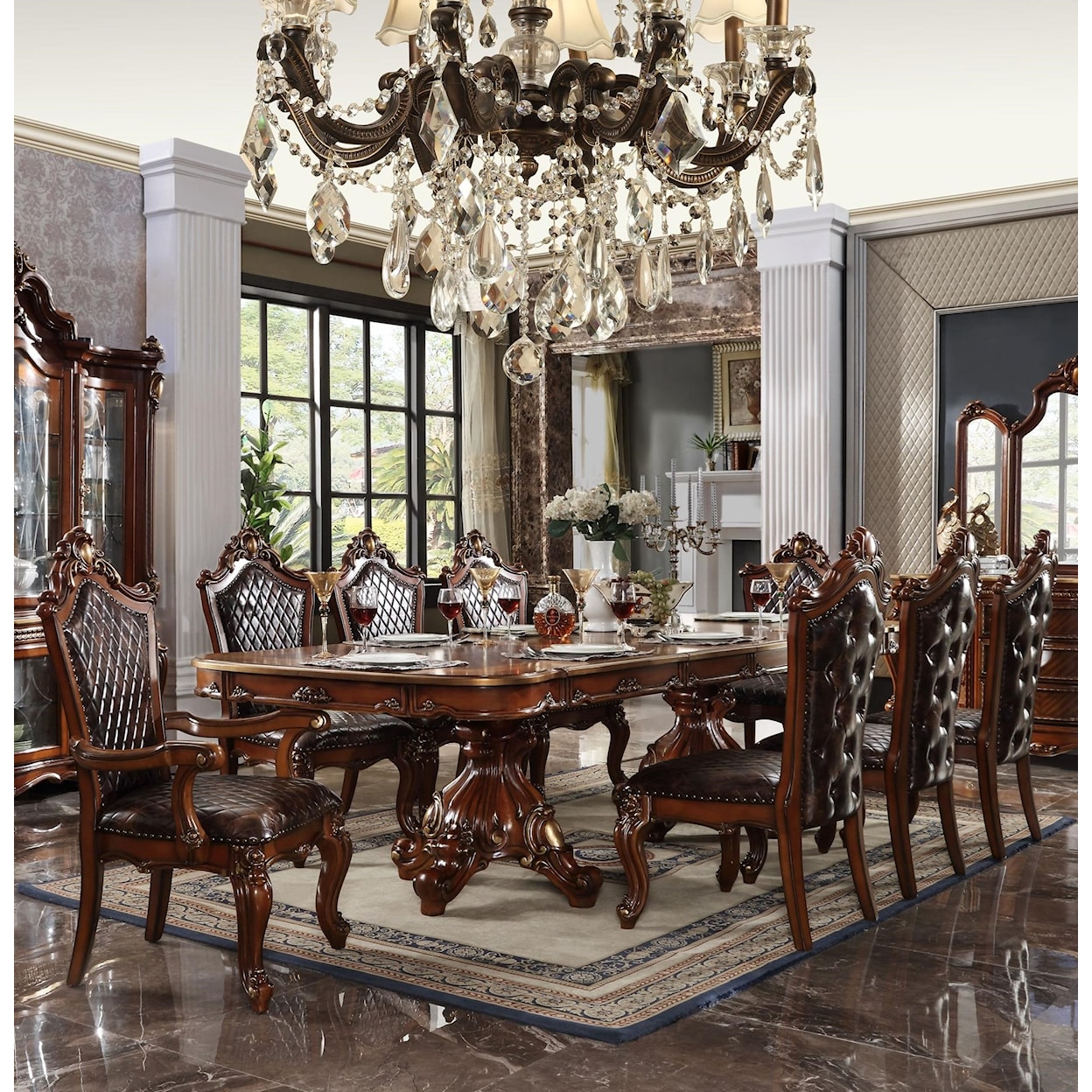 Acme Furniture Picardy  9-Piece Dining Set