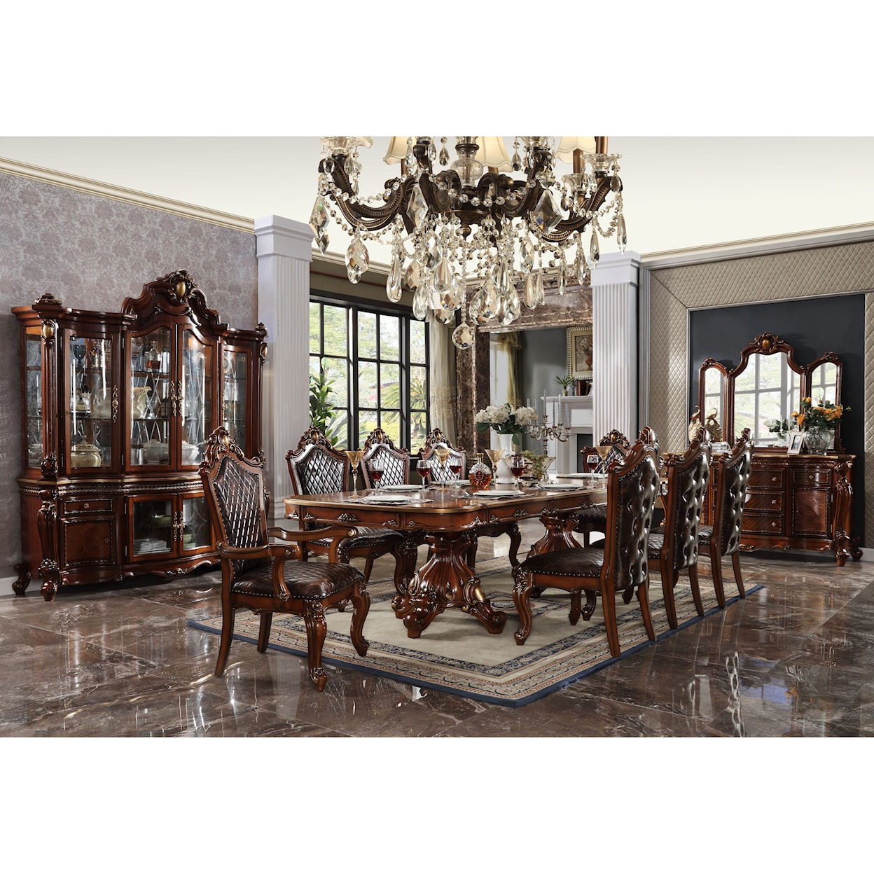 Acme Furniture Picardy  9-Piece Dining Set