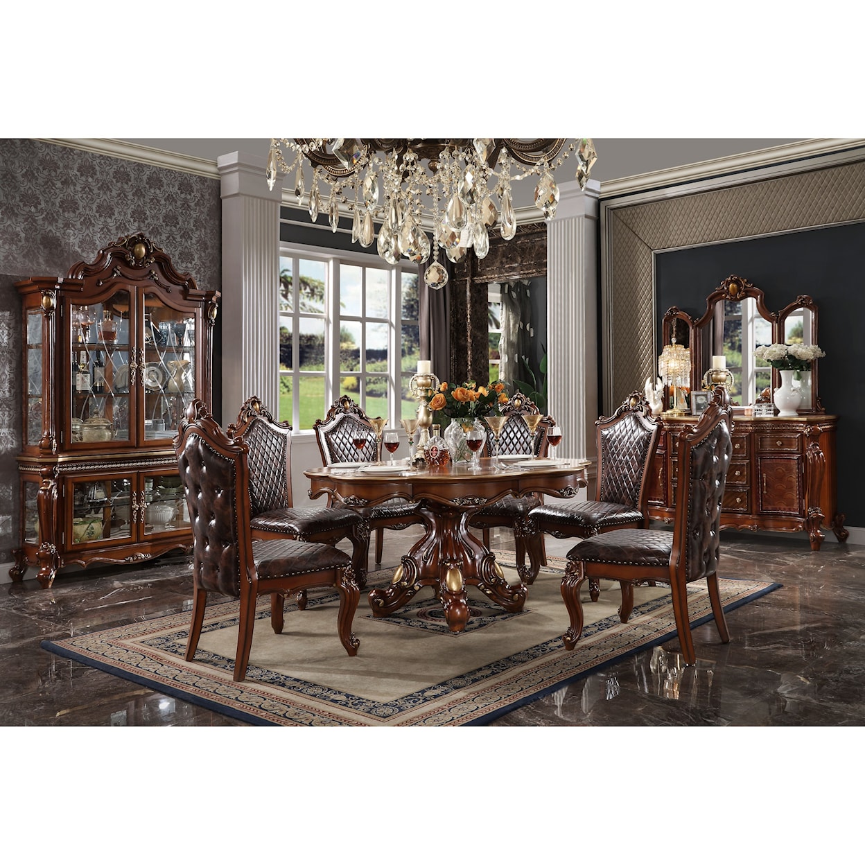 Acme Furniture Picardy  7-Piece Dining Set