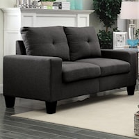 Casual Tufted Loveseat